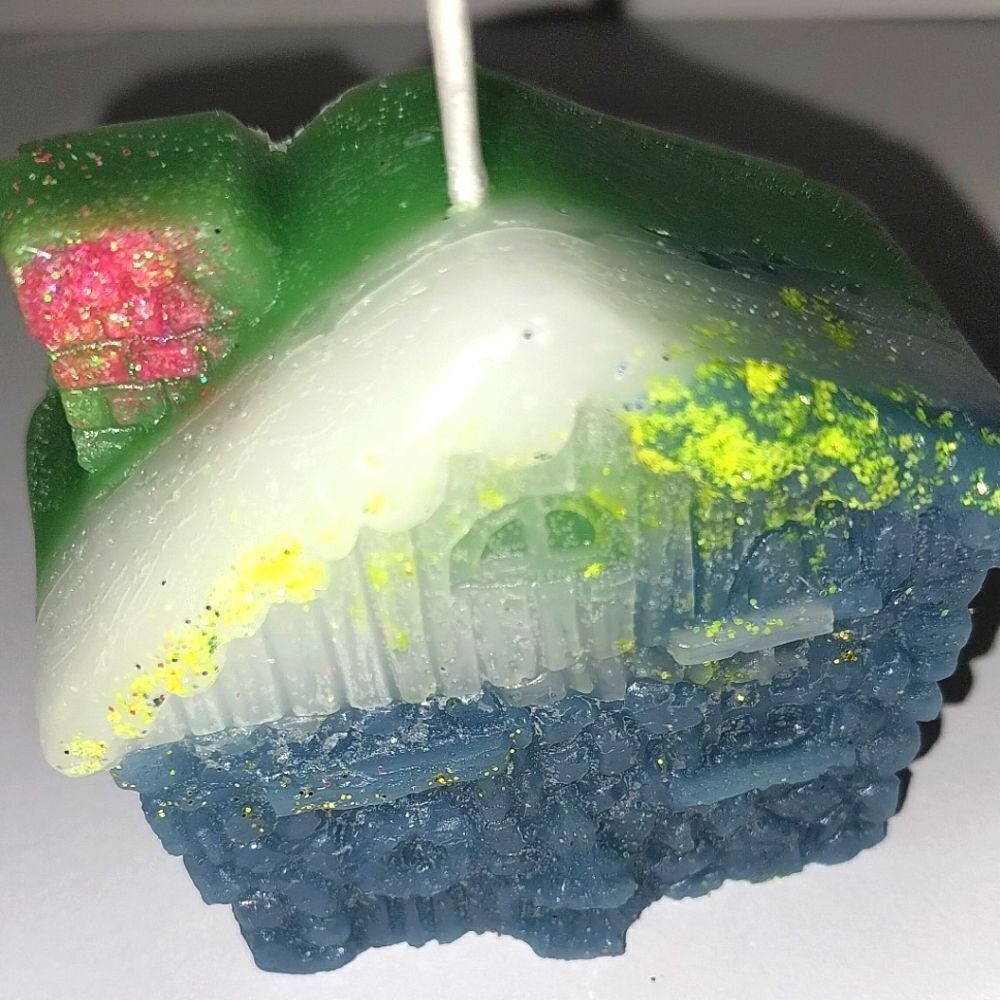 Hand crafted limited edition Gingerbread house candle